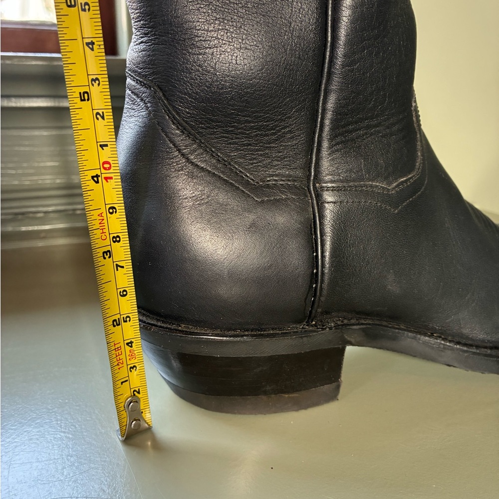 Sanders Boots Women’s Black Leather Western Boots Sz 7.5 - Picture 6 of 7